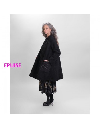 Longue veste manteau noir