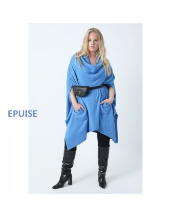 Pancho cape bleu