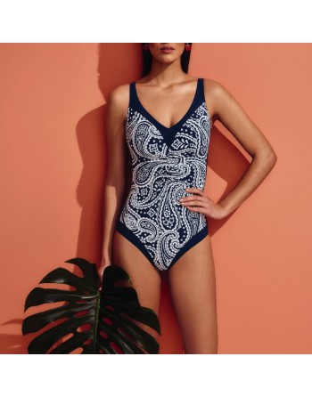 Maillot Bain 1 Piece Marine Femme Grande Taille 44 au 54