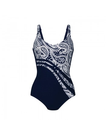 Maillot De Bain 1 Pièce ATOLL Été Femme Grande Taille Marine