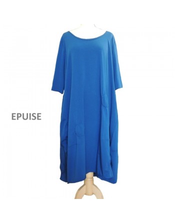 Robe tunique coton bleue