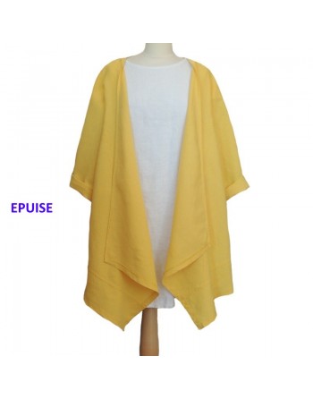 Veste en lin jaune