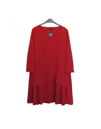 Robe en crêpe rouge