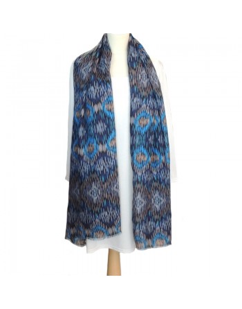 Foulard bleu imprimé